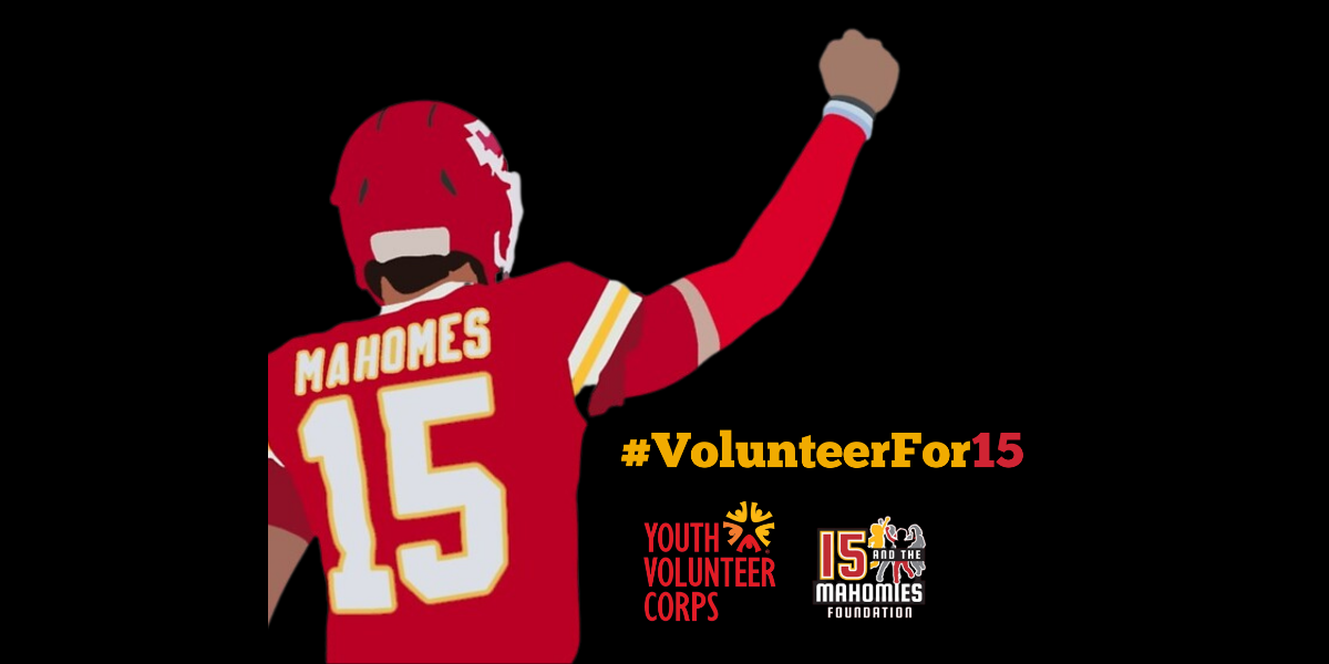 Patrick Mahomes And 15 And The Mahomies Partner With Youth Volunteer Corps To Encourage Youth To Volunteer 15 Hours This Summer